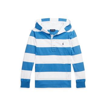 美国ralph lauren 衬衫, Ralph Lauren | Big Boys Striped Hooded Rugby Polo Shirt商品图片 7折