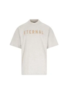 Fear of god | Fear Of God Eternal Logo Flocked Crewneck T-Shirt 9.5折, 独家减免邮费