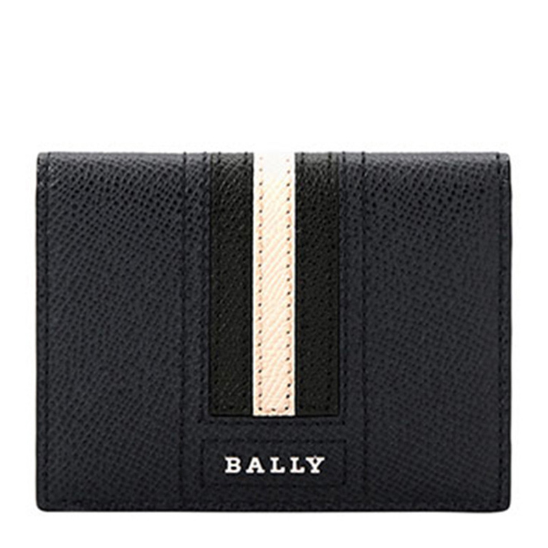 牛皮bally皮带, Bally | Bally 巴利 男士深蓝色白条压纹牛皮卡片夹 6226439商品图片 满$100享9.5折, 满折