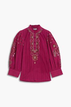 商品ANTIK BATIK | Cami ruffled embroidered cotton blouse,商家THE OUTNET US,价格¥602图片