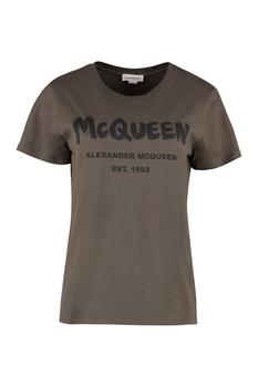 Alexander McQueen | Alexander McQueen Logo Printed Crewneck T-Shirt商品图片,5.7折