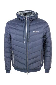 Armani | Armani Collezioni Light Down Jacket In Real Goose Down With Integrated Hood And Logoed Elastic At The Bottom商品图片,7.9折