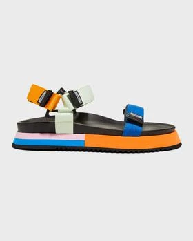 推荐Men's Color Block Grip Strap Sandals商品