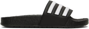 阿迪达斯拖鞋, Adidas | 黑色 Adilette Boost 拖鞋商品图片 