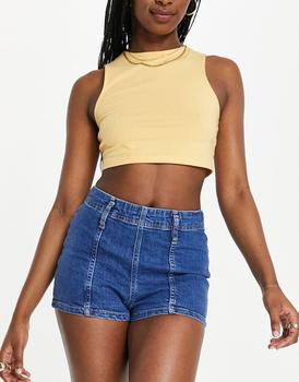 topshop joni, Topshop | Topshop seamed joni short in mid blue商品图片 5.5折