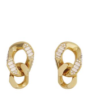 Burberry | Gold-Plated and Crystal Chain-Link Earrings商品图片,