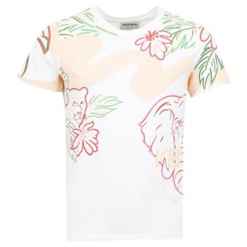 Kenzo | Ivory Tropical Print T Shirt商品图片,4折起×额外9折, 额外九折