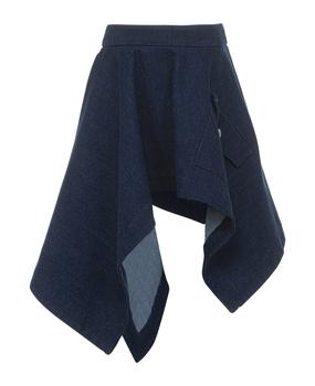 推荐Kids Asymmetric Skirt In Dark Blue Denim商品