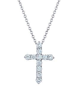 商品Kwiat | Faith 18K White Gold & Diamond Cross Pendant Necklace,商家Saks Fifth Avenue,价格¥16645图片