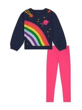 Andy & Evan | Little Girl's 2-Piece Rainbow Sweater & Leggings Set,商家Saks OFF 5TH,价格¥276