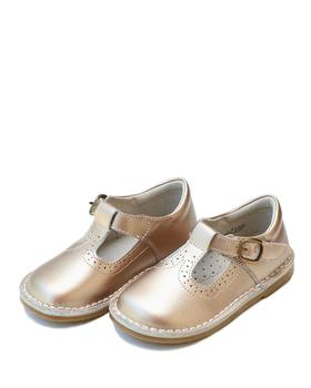 商品L'Amour Shoes | Girl's Frances Metallic T-Strap Mary Jane Shoes, Baby/Toddlers,商家Neiman Marcus,价格¥401图片