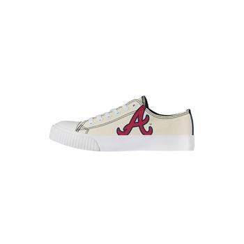 商品FOCO | Women's Cream Atlanta Braves Low Top Canvas Shoes,商家Macy's,价格¥430图片