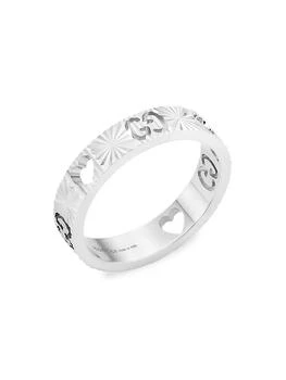 Gucci | Icon 18K White Gold Star Ring,商家Saks Fifth Avenue,价格¥10718