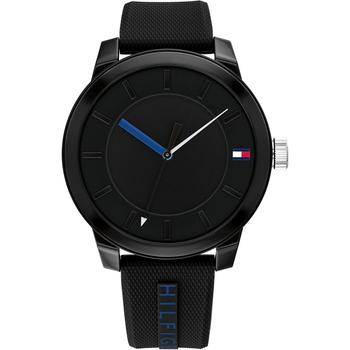 Tommy Hilfiger | Men's Black Silicone Strap Watch 44mm, Created for Macy's商品图片,7.5折