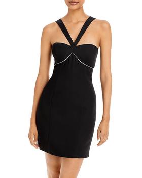 AQUA | V Strap Mini Evening Dress - 100% Exclusive商品图片,额外7.5折, 额外七五折