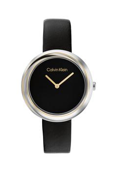 推荐Calvin Klein Ladies Twisted Bezel Strap Gold Plated Watch商品
