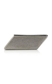 推荐KARA - Parallelogram Crystal-Embellished Clutch - Silver - OS - Moda Operandi商品