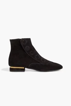 推荐Snap-detailed suede ankle boots商品