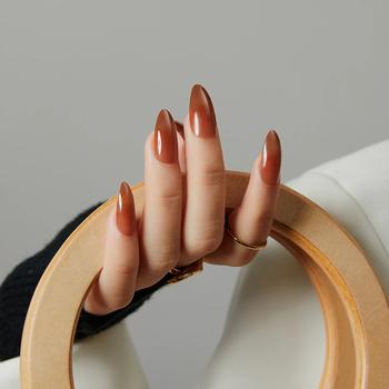 商品MODELONES | Opal Amber - 24 Fake Nails 12 Sizes Short Almond Press on Nails Kit,商家MODELONES,价格¥94图片