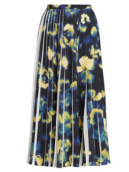 推荐Floral Pleated Midi-Skirt商品