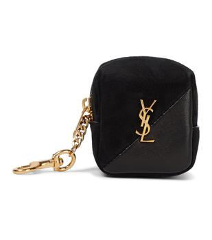 商品Yves Saint Laurent | Jamie Cube leather and suede bag charm,商家MyTheresa,价格¥2863图片