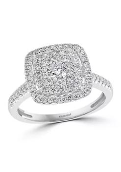 Effy | 7/8 ct. t.w. Diamond Cluster Ring in 14K White Gold商品图片,2折