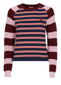 Kenzo | Kenzo Floral Embroidered Striped Knitted Sweater商品图片,4.3折起