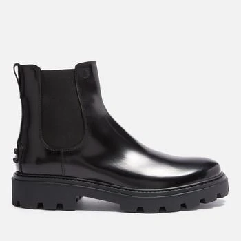 推荐Tod's Elastic Heavy Rubber Leather Chelsea Boots商品