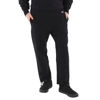 推荐Champion Black Cotton Logo Long Sweatpants, Size Medium商品