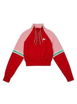 推荐Sport Cropped Colorblocked Quater-Zip Sweatshirt商品