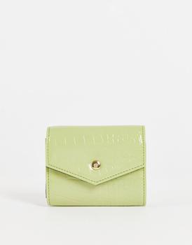 商品ASOS | ASOS DESIGN envelope purse in green croc,商家ASOS,价格¥106图片