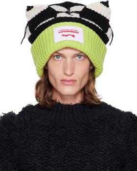 Charles Jeffrey Loverboy | SSENSE Exclusive Black Supersized Chunky Ears Beanie商品图片,独家减免邮费