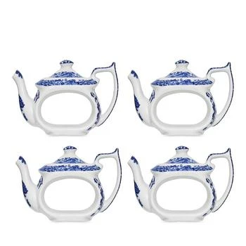 Spode | Blue Italian Teapot Napkin Rings - Set of 4,商家Bloomingdale's,价格¥435