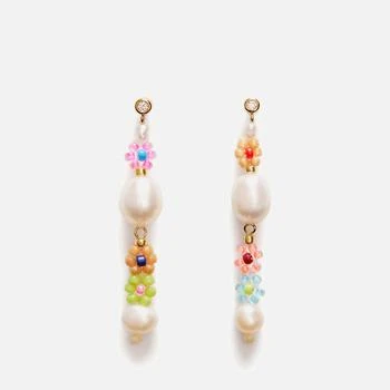推荐Anni Lu Mexi Flower 18-Karat Gold-Plated Multistone Earring商品