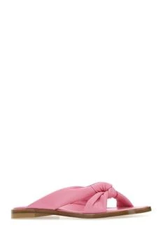 推荐Pink nappa leather playa slippers商品