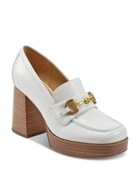 推荐Women's Machi Square Toe Block Heel Platform Loafers商品