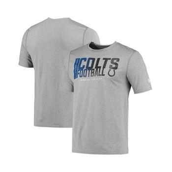 New Era | Men's Heathered Gray Indianapolis Colts Combine Authentic Game On T-shirt商品图片,