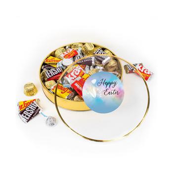 商品Just Candy | Easter Chocolate Gift Tin - Plastic Tin with Candy Hershey's Kisses, Hershey's Miniatures & Reese's Peanut Butter Cups - Tulips - By Just Candy,商家Macy's,价格¥237图片
