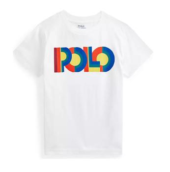 推荐Polo Ralph Lauren Kids White Cotton Polo Logo T-shirt, Size 7Y商品