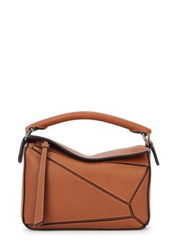 罗意威puzzle, Loewe | Puzzle mini brown leather cross-body bag商品图片 