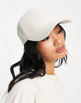 ASOS | ASOS DESIGN linen mix cap in natural 8.7折