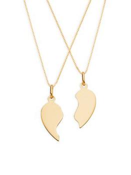 商品Saks Fifth Avenue | Two-Piece 14K Yellow Gold Heart Pendant Necklace Set,商家Saks OFF 5TH,价格¥3964图片