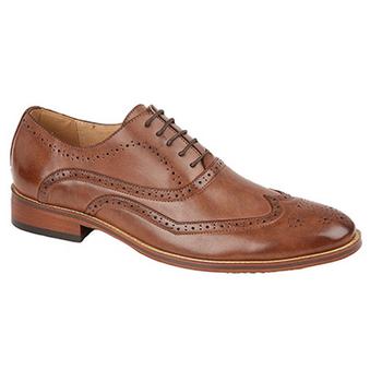 GOOR | Mens 5 Eye Wing Capped Oxford Brogues Mid Brown商品图片,8.1折