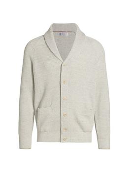 Brunello Cucinelli | Cotton-Blend Shawl Cardigan商品图片,