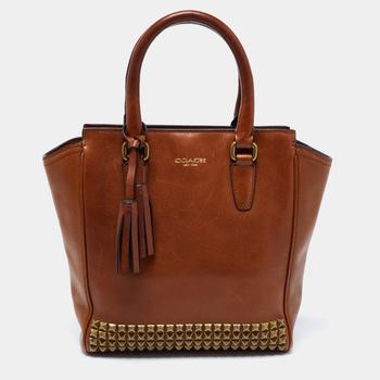 coach托特包男包, [二手商品] Coach | Coach Brown Leather Tanner Legacy Tote商品图片 8折