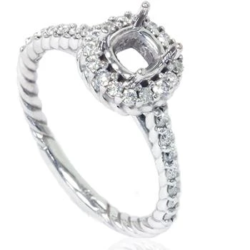 Pompeii3 | 5/8ct Braided Engagement Ring Setting 14K White Gold,商家Premium Outlets,价格¥4212