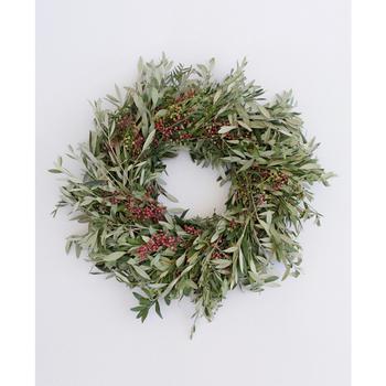 商品Fresh Olive and Pepperberry Wreath, 20"图片