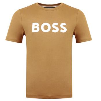 推荐Beige Rubber Logo Short Sleeve T Shirt商品