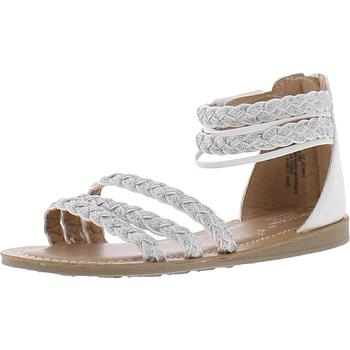 推荐Arizona Jeans Co.  Girls Gemma Glitter Ankle Strap Flat Sandals商品