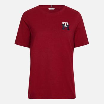 推荐Tommy Hilfiger Women's Reg Monogram T-Shirt - Rouge商品